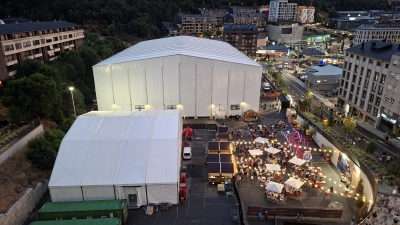 Carpa que acull el Cirque du Soleil a Andorra la Vella / ANA