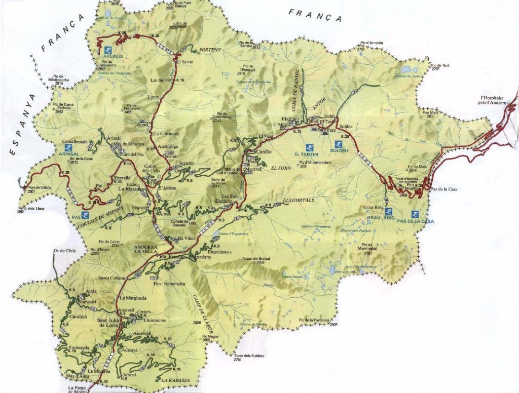 Mapa d'Andorra / Andorramania