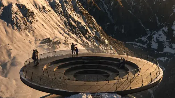 Recreació de com seria el Mirador de la Capa / La Massana
